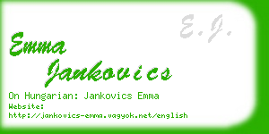 emma jankovics business card